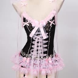 Pastel Goth Y2K Pink Tops for Women Gothic Punk Rock Vkei Grunge Emo Gyaru Corset Gothic Lolita Clothing 2000s 90s Scene Core