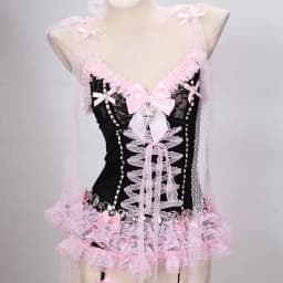 Pastel Goth Y2K Pink Tops for Women Gothic Punk Rock Vkei Grunge Emo Gyaru Corset Gothic Lolita Clothing 2000s 90s Scene Core