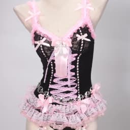 Pastel Goth Y2K Pink Tops for Women Gothic Punk Rock Vkei Grunge Emo Gyaru Corset Gothic Lolita Clothing 2000s 90s Scene Core