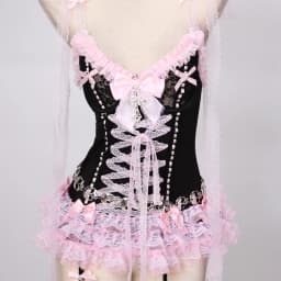 Pastel Goth Y2K Pink Tops for Women Gothic Punk Rock Vkei Grunge Emo Gyaru Corset Gothic Lolita Clothing 2000s 90s Scene Core