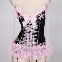 Pastel Goth Y2K Pink Tops for Women Gothic Punk Rock Vkei Grunge Emo Gyaru Corset Gothic Lolita Clothing 2000s 90s Scene Core