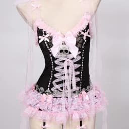 Pastel Goth Y2K Pink Tops for Women Gothic Punk Rock Vkei Grunge Emo Gyaru Corset Gothic Lolita Clothing 2000s 90s Scene Core