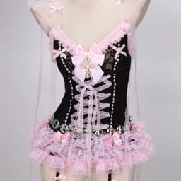 Pastel Goth Y2K Pink Tops for Women Gothic Punk Rock Vkei Grunge Emo Gyaru Corset Gothic Lolita Clothing 2000s 90s Scene Core
