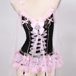 Pastel Goth Y2K Pink Tops for Women Gothic Punk Rock Vkei Grunge Emo Gyaru Corset Gothic Lolita Clothing 2000s 90s Scene Core