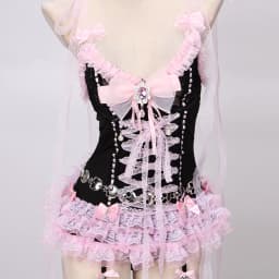 Pastel Goth Y2K Pink Tops for Women Gothic Punk Rock Vkei Grunge Emo Gyaru Corset Gothic Lolita Clothing 2000s 90s Scene Core