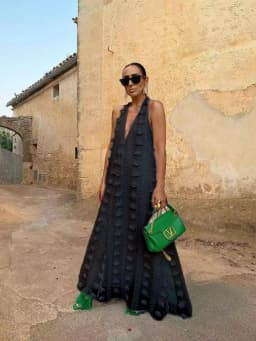 Wmstar Long Dresses Women Wholesale Deep V Neck Solid Loose Sleeveless New in Summer Holiday Floral Dress Drop Shopping 2025