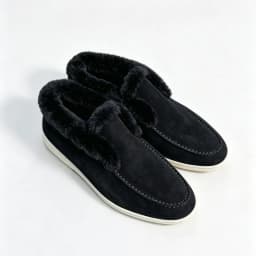 Fur Loafers Flat Shoes Women's Suede Slippers 2026 Quality Casual Shoes Women's Winter Wool Snow Boots