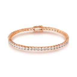 OEVAS 3mm High Carbon Diamond Tennis Bracelet S925 Sterling Silver Plated 18K Gold Lab Diamond Bracelet Fine Jewelry Wholesale