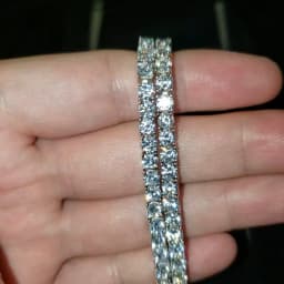OEVAS 3mm High Carbon Diamond Tennis Bracelet S925 Sterling Silver Plated 18K Gold Lab Diamond Bracelet Fine Jewelry Wholesale