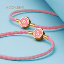 Classic A-Z Initial Letters Bracelets For Women Stainless Steel Genuine Braided Leather Bracelet Couple Birthday Jewelry Gifts