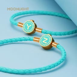 Classic A-Z Initial Letters Bracelets For Women Stainless Steel Genuine Braided Leather Bracelet Couple Birthday Jewelry Gifts