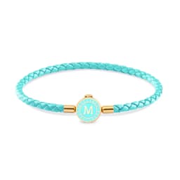 Classic A-Z Initial Letters Bracelets For Women Stainless Steel Genuine Braided Leather Bracelet Couple Birthday Jewelry Gifts