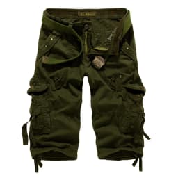 Summer Pure Cotton Men's Cropped Pants Oversized Casual Shorts Multi Pocket Tooling Capri Pants Men Cargo Pant AF5820