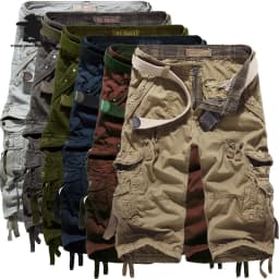 Summer Pure Cotton Men's Cropped Pants Oversized Casual Shorts Multi Pocket Tooling Capri Pants Men Cargo Pant AF5820