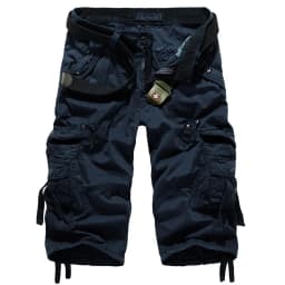 Summer Pure Cotton Men's Cropped Pants Oversized Casual Shorts Multi Pocket Tooling Capri Pants Men Cargo Pant AF5820