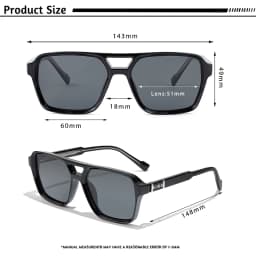 CATERSIDE Retro Punk Sunglasses Men Square Frame Flat Top Double Bridge High Quality Sun Glasses for Women Party Festival Gifts