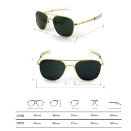 Pilot AO Sunglasses Men Top Quality Brand Designer AGX Tempered Glass Lens Sun Glasses Male