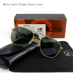 Pilot AO Sunglasses Men Top Quality Brand Designer AGX Tempered Glass Lens Sun Glasses Male