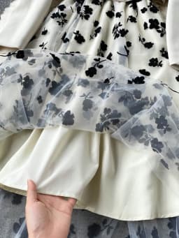French Style Elegant Two Piece Sets Women Double Breasted Blazer Jacket + Mesh A-line Long Dress Fashion Korean Outfits