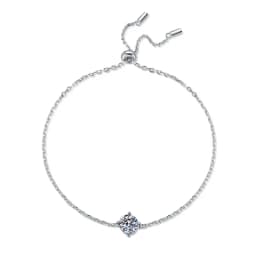 Smyoue 1CT 6.5mm Zircon/moissanite Bracelets for Women Classic Adjustable Chain Lab Diamond 100% 925 Sterling Silver Jewelry