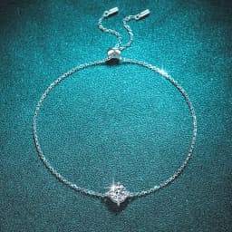 Smyoue 1CT 6.5mm Zircon/moissanite Bracelets for Women Classic Adjustable Chain Lab Diamond 100% 925 Sterling Silver Jewelry
