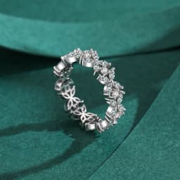 MODIAN Classic 925 Sterling Silver Clear CZ Dazzling Flower Stackable Finger Ring For Women 2021 Party Fine Female Jewelry Anel