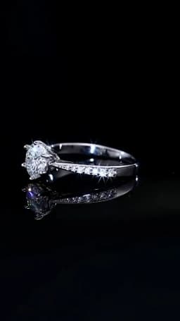 NKHOG Real 3 Carat Moissanite Rings For Women 925 Sterling Silver Classic 6 Claws Engagement Band Jewelry Romantic Wedding Ring