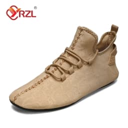 YRZL Men Mesh Loafers Driving Moccasins High Quality Flats Walking Shoes Breathable Non Slip Casual Loafers Summer Mens Shoes
