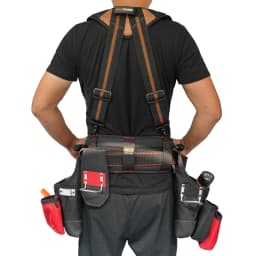 MELOTOUGH Magnetic Suspenders Tool Belt Suspenders with Large Moveable Phone Holder