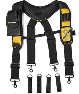 MELOTOUGH Magnetic Suspenders Tool Belt Suspenders with Large Moveable Phone Holder