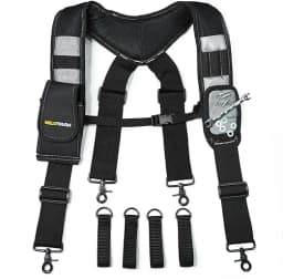 MELOTOUGH Magnetic Suspenders Tool Belt Suspenders with Large Moveable Phone Holder