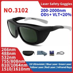 Laser Glasses Protection X Rays Safety Goggle Eye Protective UV IPI IR IPL FPV 200-2000nm 1064 532nm All Wavelength Hair Removal