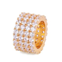 Aokaishen Ring for Men Gold Color Hip Hop Rock Street Jewelry Charming