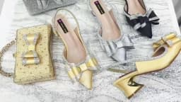 Venus Chan Italy Design 2025 New INS Shoes and Bag to Match Wine Colour Pointed-Toe Rhinestone Bow Party Women's High Heels