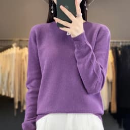 Autumn Winter 100% Merino Wool Sweater Women First Line Seamless Half-high Collar Pullover Basis Casual Cashmere Knit Solid Tops