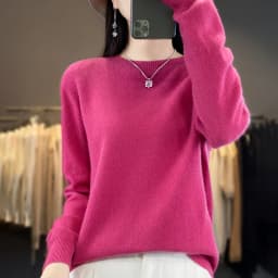 Autumn Winter 100% Merino Wool Sweater Women First Line Seamless Half-high Collar Pullover Basis Casual Cashmere Knit Solid Tops