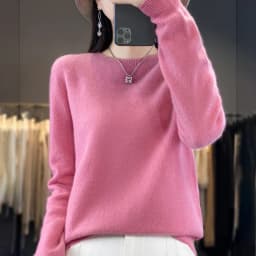 Autumn Winter 100% Merino Wool Sweater Women First Line Seamless Half-high Collar Pullover Basis Casual Cashmere Knit Solid Tops