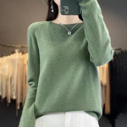 Autumn Winter 100% Merino Wool Sweater Women First Line Seamless Half-high Collar Pullover Basis Casual Cashmere Knit Solid Tops