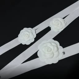 50pcs/bag White Flowers Stickers Party Decoration Accessories for Gift Box, 5.5cm /7.5cm