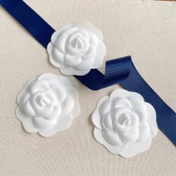50pcs/bag White Flowers Stickers Party Decoration Accessories for Gift Box, 5.5cm /7.5cm