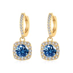 JoyceJelly 1ct Moissanite Earrings 18 Color Choice Solid Sterling Silver 925 Plated 18K Gold Fine Jewelry For Women WeddingParty