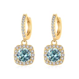 JoyceJelly 1ct Moissanite Earrings 18 Color Choice Solid Sterling Silver 925 Plated 18K Gold Fine Jewelry For Women WeddingParty