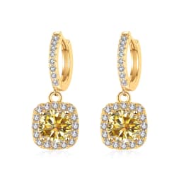 JoyceJelly 1ct Moissanite Earrings 18 Color Choice Solid Sterling Silver 925 Plated 18K Gold Fine Jewelry For Women WeddingParty