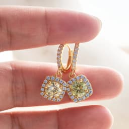 JoyceJelly 1ct Moissanite Earrings 18 Color Choice Solid Sterling Silver 925 Plated 18K Gold Fine Jewelry For Women WeddingParty