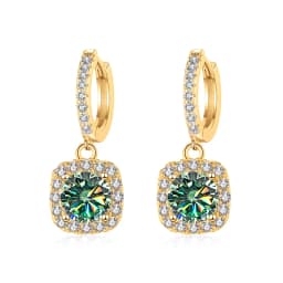 JoyceJelly 1ct Moissanite Earrings 18 Color Choice Solid Sterling Silver 925 Plated 18K Gold Fine Jewelry For Women WeddingParty