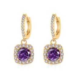 JoyceJelly 1ct Moissanite Earrings 18 Color Choice Solid Sterling Silver 925 Plated 18K Gold Fine Jewelry For Women WeddingParty