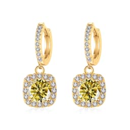 JoyceJelly 1ct Moissanite Earrings 18 Color Choice Solid Sterling Silver 925 Plated 18K Gold Fine Jewelry For Women WeddingParty