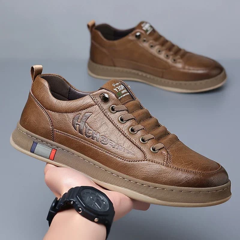 Trendy Men's Casual Shoes Simple Men's Retro Genuine Leather Shoes Elegant Formal  Commuter Work Shoes Free Delivery Loafers