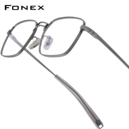 FONEX Titanium Glasses Frame Men New Brand Design Square Eyeglasses Male High Quality Ultralight Japanese Custom Eyewear DRX8827