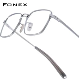 FONEX Titanium Glasses Frame Men New Brand Design Square Eyeglasses Male High Quality Ultralight Japanese Custom Eyewear DRX8827